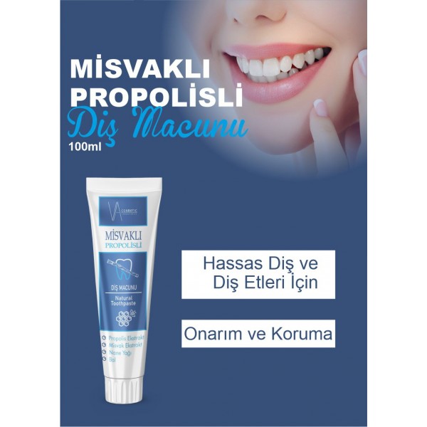VA COSMETIC MİSVAKLI DİŞ MACUNU 100 ML VA COSMETIC MİSVAKLI DİŞ MACUNU 100 ML