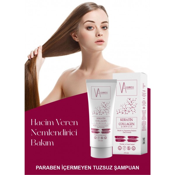 VA COSMETIC KERATİN COLLAGEN ŞAMPUAN 250 ML VA COSMETIC KERATİN COLLAGEN ŞAMPUAN 250 ML