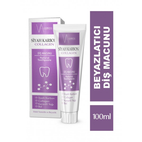 VA COSMETIC SİYAH KARBON DİŞ MACUNU 100ML VA COSMETIC SİYAH KARBON DİŞ MACUNU 100ML